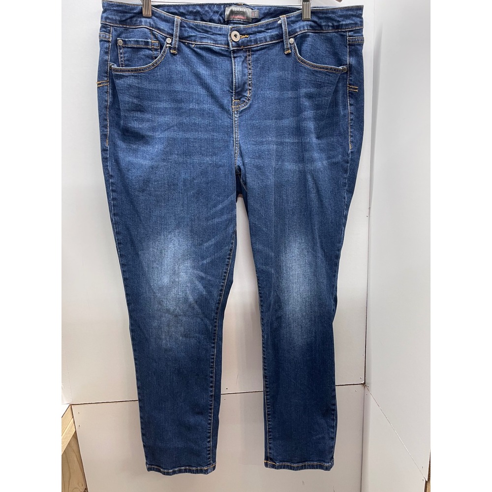 Torrid Boyfriend Straight Jeans Womens 18R Medium Wash Vintage Stretch Denim